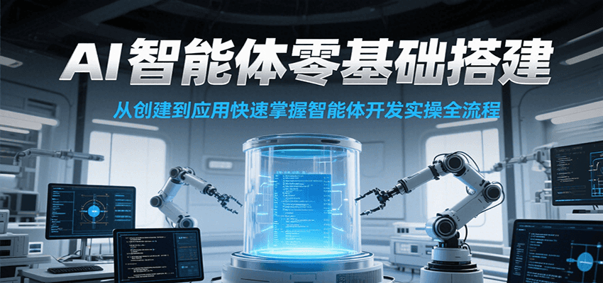 120949tga0olaq4dhdt4bl.png AI智能体零基础搭建实操课,从创建到应用快速掌握智能体开发全流程!
