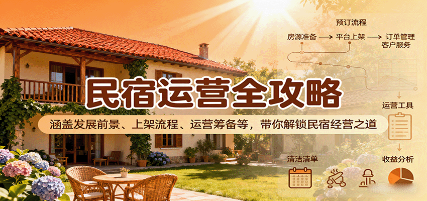 164407poa8geijax65j6aa.png 民宿运营全攻略:涵盖发展前景、上架流程、运营筹备等,带你解锁民宿经营之道