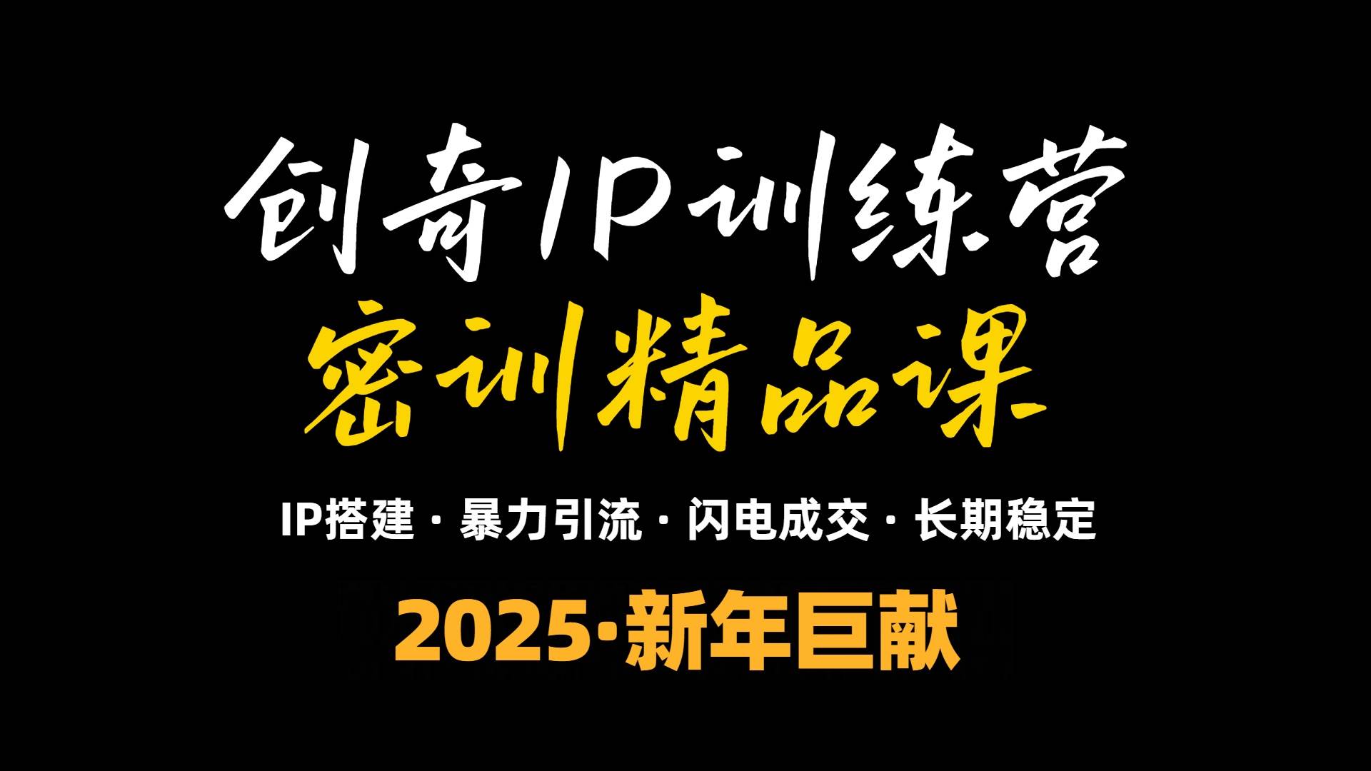 2025年“知识付费IP训练营”小白避坑年赚百万，暴力引流，闪电成交-大米网创