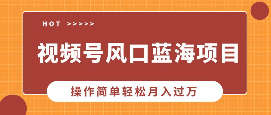 视频号风口蓝海项目，中老年人的流量密码，操作简单轻松月入过万-大米网创