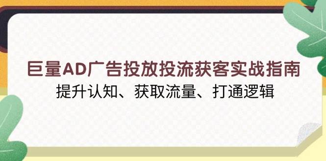 巨量AD广告投放投流获客实战指南，提升认知、获取流量、打通逻辑-大米网创