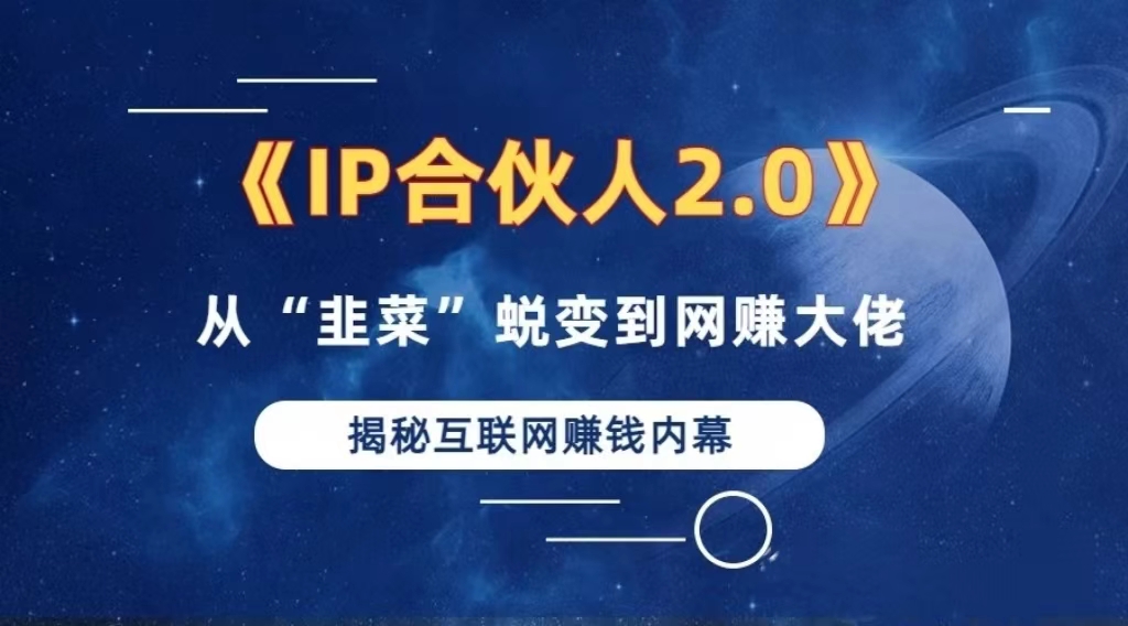 2024如何通过”知识付费“卖项目年入”百万“卖项目合伙人IP孵化训练营-大米网创