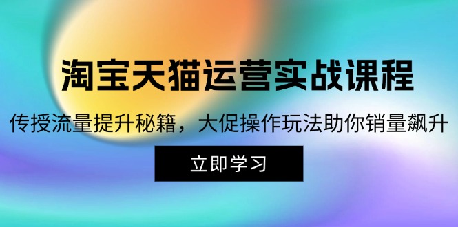 淘宝&天猫运营实战课程，传授流量提升秘籍，大促操作玩法助你销量飙升-大米网创