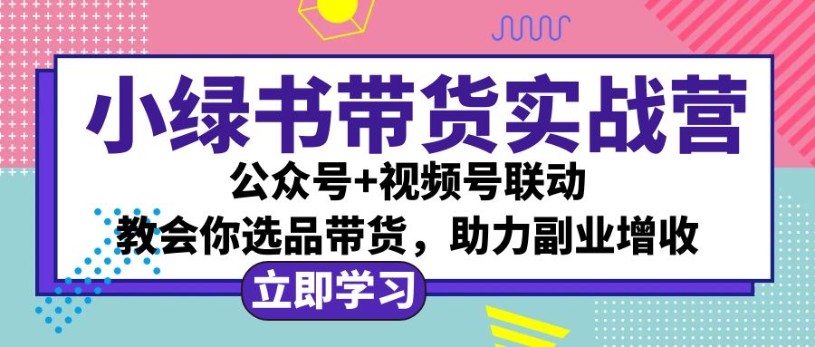 小绿书AI带货实战营：公众号+视频号联动，教会你选品带货，助力副业增收-大米网创