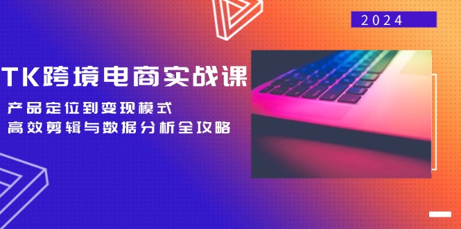 TK跨境电商实战课：产品定位到变现模式，高效剪辑与数据分析全攻略-大米网创