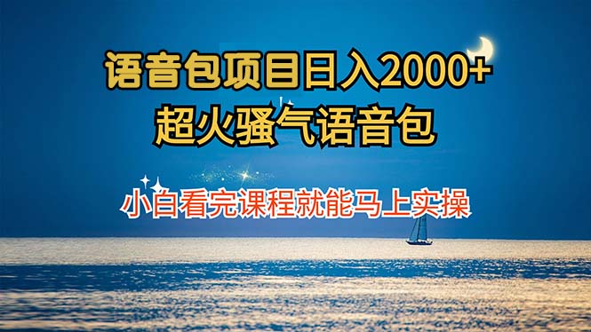 语音包项目 日入2000+ 超火骚气语音包小白看完课程就能马上实操-大米网创