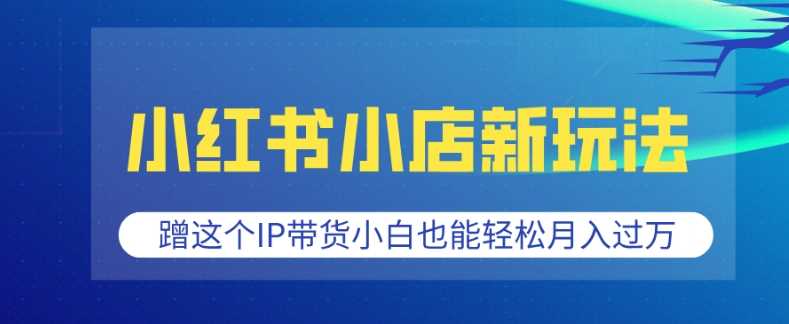 小红书小店新玩法，蹭这个IP带货，小白也能轻松月入过W【揭秘】-大米网创