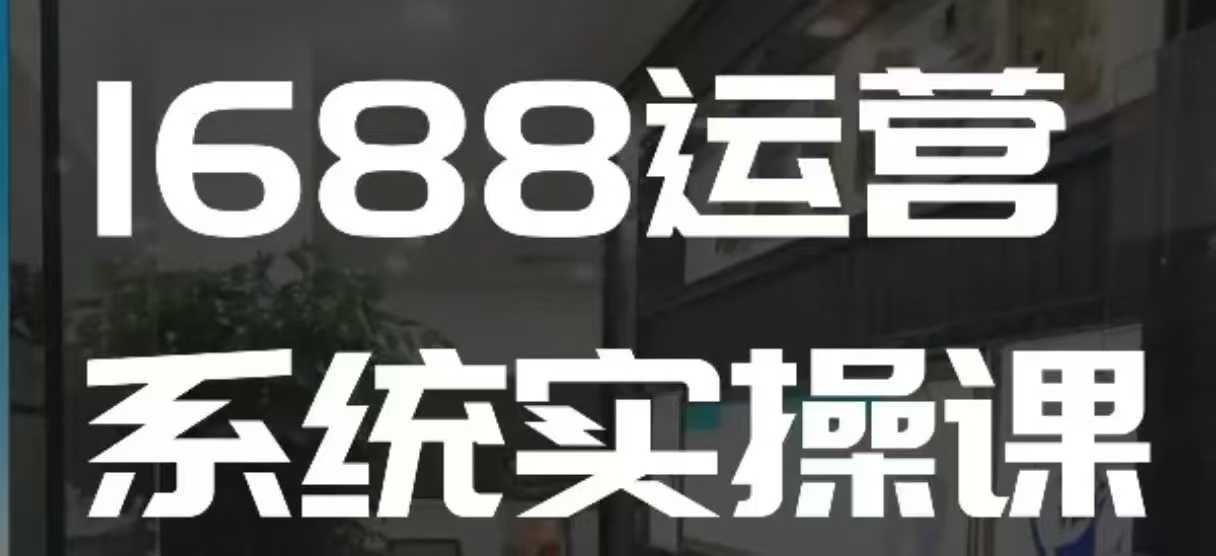 1688高阶运营系统实操课，快速掌握1688店铺运营的核心玩法-大米网创