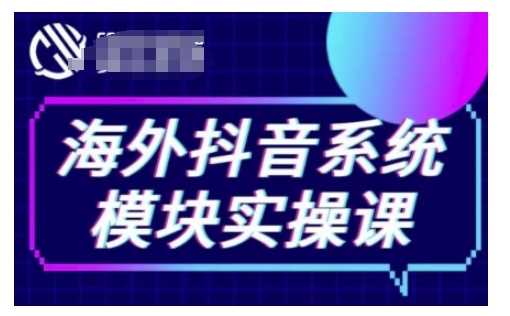 海外抖音Tiktok系统模块实操课，TK短视频带货，TK直播带货，TK小店端实操等-大米网创