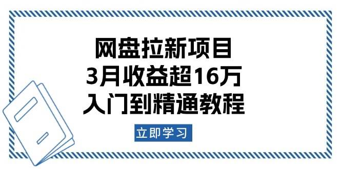 网盘拉新项目：3月收益超16万，入门到精通教程-大米网创