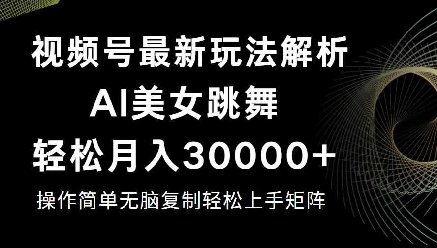 视频号最新暴利玩法揭秘,轻松月入30000+-大米网创