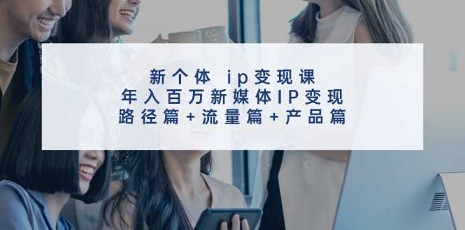 新个体 ip变现课，年入百万新媒体IP变现，路径篇+流量篇+产品篇-大米网创