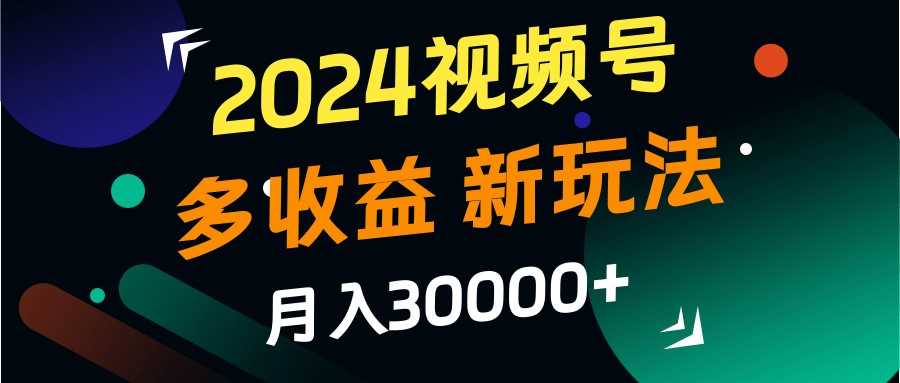 2024视频号多收益的新玩法,月入3w+,新手小白都能简单上手!-大米网创