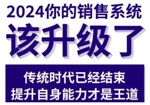 2024能落地的销售实战课，你的销售系统该升级了（更新2月）-大米网创