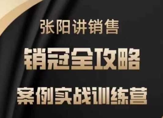 张阳讲销售实战训练营,案例实战训练,销冠全攻略-大米网创
