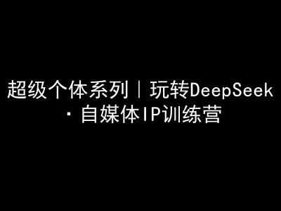 超级个体系列,玩转DeepSeek·自媒体IP训练营,deepseek教程-大米网创
