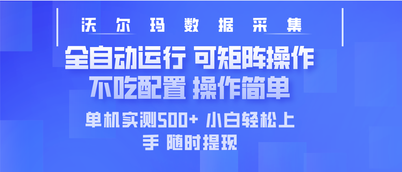 最新沃尔玛平台采集 全自动运行 可矩阵单机实测500+ 操作简单-大米网创