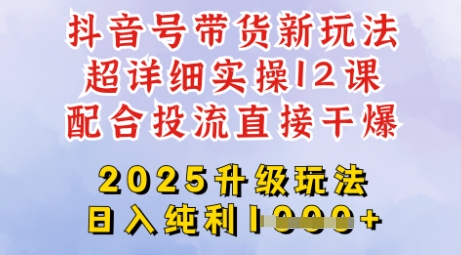 2025全新升级抖音带货玩法,一天纯利四位数,从剪辑到选品再到发布投流,超详细玩法揭秘-大米网创