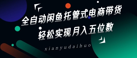 全自动闲鱼托管式电商带货，轻松实现月入五位数-大米网创