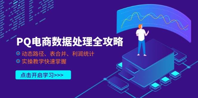 PQ电商数据处理全攻略,动态路径、表合并、利润统计,实操教学快速掌握-大米网创