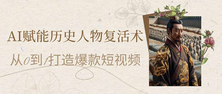 AI赋能历史人物复活术：从0到1打造爆款短视频-大米网创