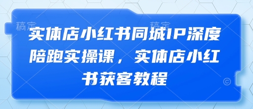 实体店小红书同城IP深度陪跑实操课，实体店小红书获客教程-大米网创
