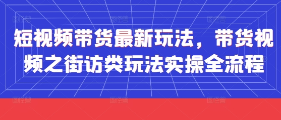 短视频带货最新玩法,带货视频之街访类玩法实操全流程-大米网创