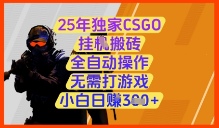 25年独家CSGO挂G搬砖,全自动操作,无需打游戏,小白日入3张+-大米网创