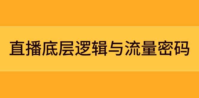 直播底层逻辑与流量密码：定位模型+案例拆解，急速流承接与数据优化全攻略-大米网创