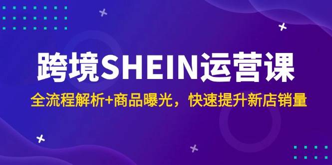跨境SHEIN运营课,全流程解析+商品曝光,快速提升新店销量-大米网创