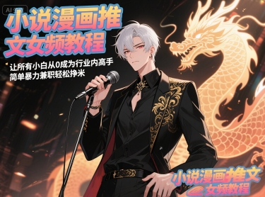 小说漫画推文女频教程，让所有小白从0成为行业内高手，简单暴力兼职轻松挣米-大米网创