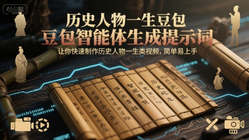 历史人物一生豆包智能体生成提示词，让你快速制作历史人物一生类视频，简单易上手-大米网创