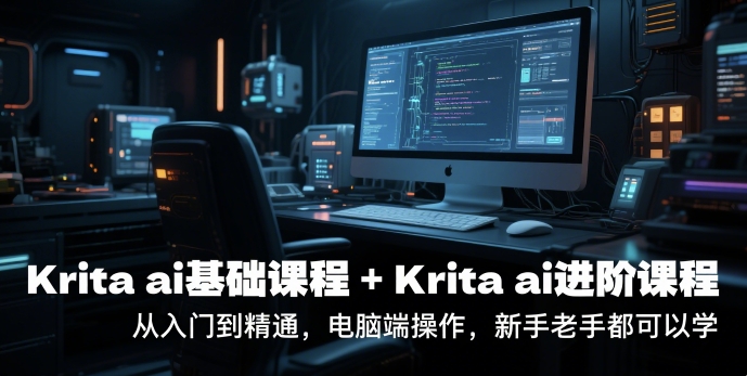 krita ai基础课程+Krita ai进阶课程，从入门到精通，电脑端操作，新手老手都可以学-大米网创