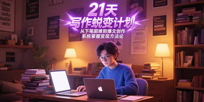 21天写作蜕变计划，从下笔困难到爆文创作，系统掌握变现方法论-大米网创