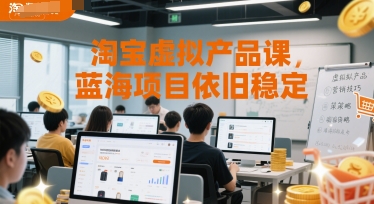 淘宝虚拟产品课,蓝海项目依旧稳定-大米网创