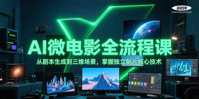 AI微电影全流程课,从剧本生成到三维场景,掌握独立制片核心技术-大米网创