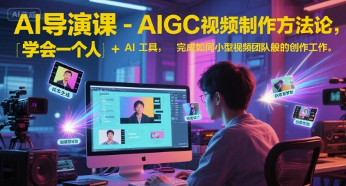 AI导演课-AIGC视频制作方法论,学会一个人+AI工具,完成如同小型视频团队般的创作工作,实现导演梦-大米网创