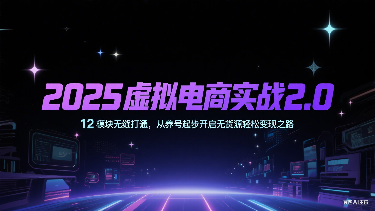 2025虚拟电商实战2.0,12模块无缝打通,从养号起步开启无货源轻松变现之路-大米网创