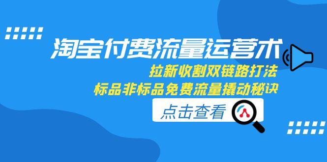 淘宝付费流量运营术,拉新收割双链路打法,标品非标品免费流量撬动秘诀-大米网创