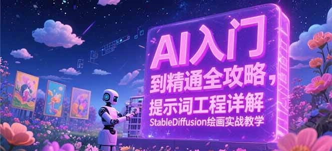 AI入门到精通全攻略，提示词工程详解，StableDiffusion绘画实战教学-大米网创