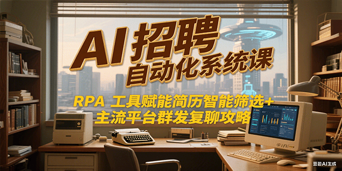 AI招聘自动化系统课，RPA工具赋能简历智能筛选+主流平台群发复聊全攻略-大米网创