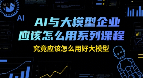 AI与大模型企业应该怎么用系列课程,究竟应该怎么用好大模型-大米网创