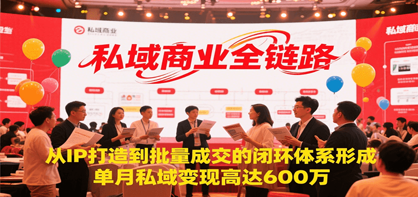 私域商业全链路，从IP打造到批量成交的闭环体系形成，单月私域变现600万-大米网创