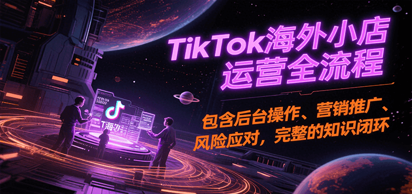 TikTok海外小店运营全流程，包含后台操作、营销推广、风险应对，完整的知识闭环-大米网创
