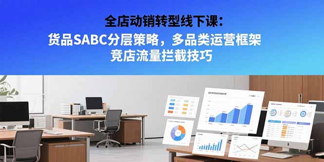 全店动销转型线下课:货品SABC分层策略,多品类运营框架 竞店流量拦截技巧-大米网创