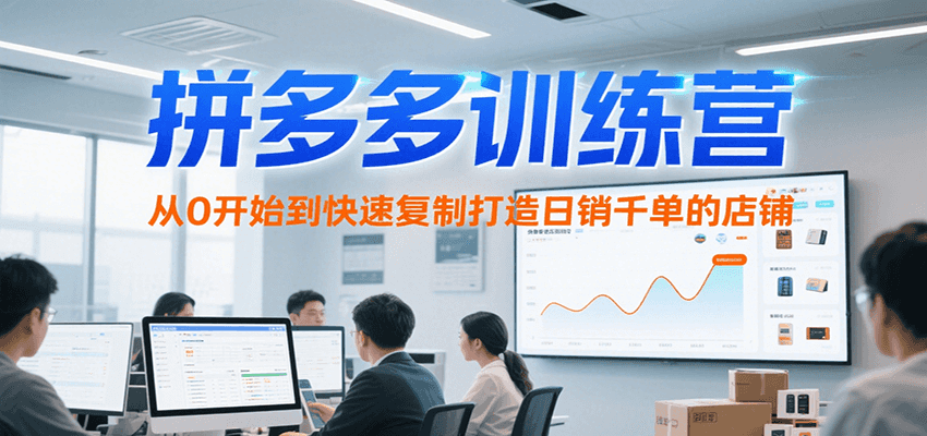 拼多多训练营，从0开始到快速复制打造日销千单的店铺（更新7月）-大米网创
