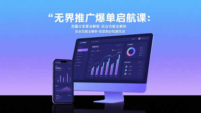 无界推广爆单启航课:流量分发算法解密 后台功能全解析 投放前必知避坑点-大米网创