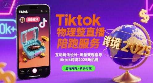 Tiktok物理整蛊直播陪跑服务-tiktok跨境2025-大米网创