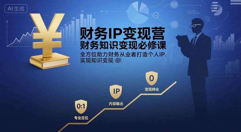财务IP变现营,财务知识变现必修课,全方位助力财务从业者打造个人IP,实现知识变现-大米网创