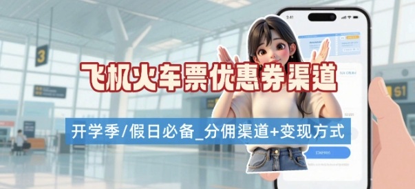 学生党必看!机票火车票优惠券申请渠道 + 项目打法,开学季节日速存-大米网创